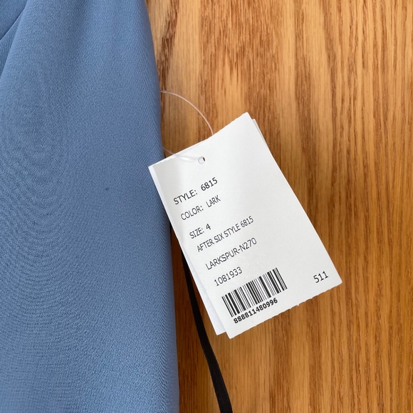 After Six (Dessy Group) Blue Bridesmaid Dress, Style 6815 - Picture 2 of 4